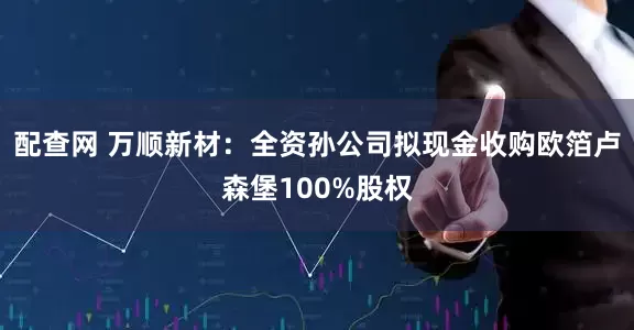 配查网 万顺新材：全资孙公司拟现金收购欧箔卢森堡100%股权